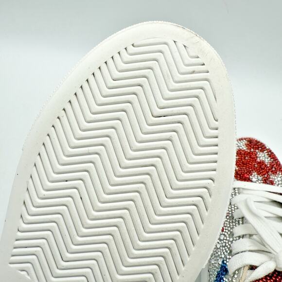 Betsey Johnson Womens Sidny Sneakers US 6 M Red White Blue Stars Rhinestone EUC - Picture 13 of 13